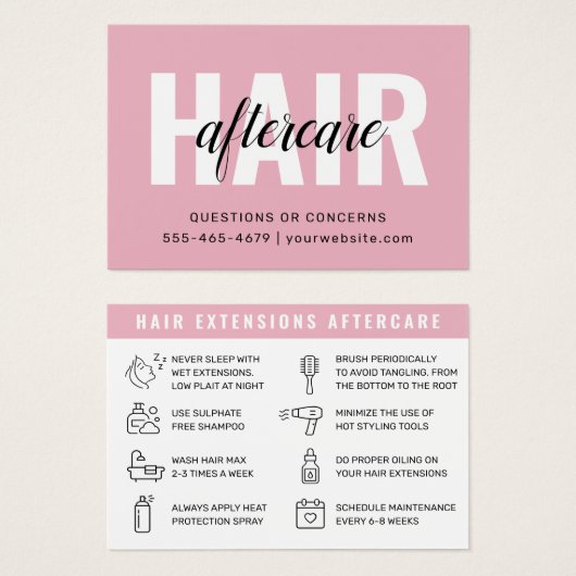 モダンシンプルヘアエクステンション (正面&裏面)