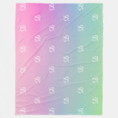 モダンシンプルベビーモノグラムのイニシャル フリースブランケット (正面)