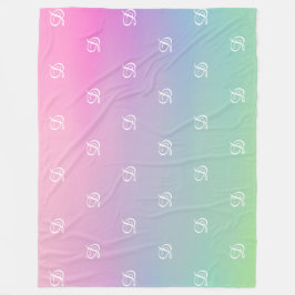 モダンシンプルベビーモノグラムのイニシャル フリースブランケット