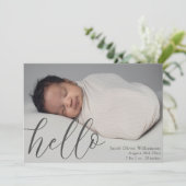 モダンシンプルベビー写真の発表 案内状 (スタンド正面)