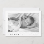 モダンシンプルベビー名 案内状 (正面)