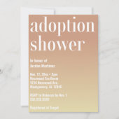 モダンシンプルベビー/チャイルドシャワー 招待状 (正面)