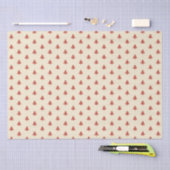 モダンシンプルベージュの小さな赤いクリスマスツリー 薄葉紙 (クラフト)