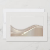 モダンシンプルベージュウェディングレセプション 招待状 (裏面)