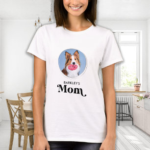 モダンシンプルペットママカスタム犬の写真 Tシャツ