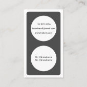 モダンシンプルホワイトグラファイトミニマリスト 名刺 (裏面)