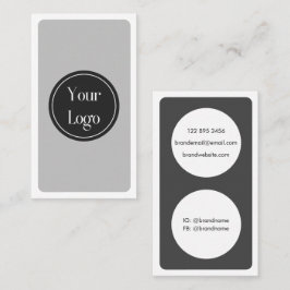 モダンシンプルホワイトグラファイトミニマリスト 名刺