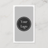 モダンシンプルホワイトグラファイトミニマリスト 名刺 (正面)