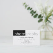 モダンシンプルホワイトグレーブラック名刺 名刺 (スタンド正面)