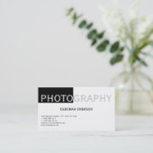 モダンシンプルホワイトグレーブラック名刺 名刺 (スタンド正面)