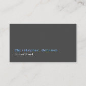 モダンシンプルホワイトグレーブルーコンサルタント 名刺 (正面)