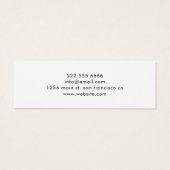 モダンシンプルホワイトスタッドイヤリング表示カード (裏面)