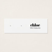 モダンシンプルホワイトスタッドイヤリング表示カード (正面)