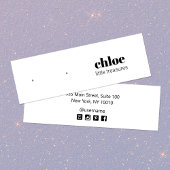 モダンシンプルホワイトスタッドイヤリング表示カード