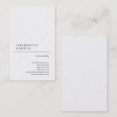 モダンシンプルホワイトトレンディーミニマリストパール 名刺 (正面/裏面)