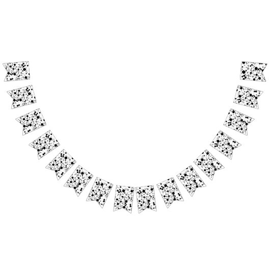 モダンシンプルホワイトブラックグレーテラゾバンティング バンティングフラッグ (全)