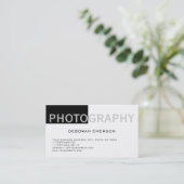 モダンシンプルホワイトブラック標準名刺 名刺 (スタンド正面)