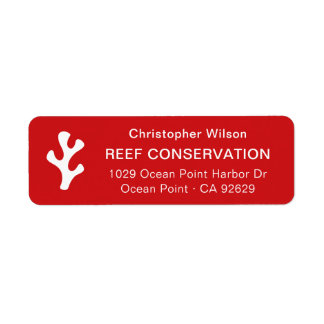 モダンシンプルホワイトロゴ事業差出人住所 ラベル