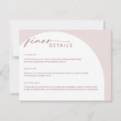 モダンシンプルボヘミアンアーチ詳細エンクロージャカード 招待状 (正面)