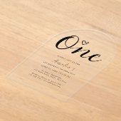 モダンシンプルボホハート第誕生日 アクリル招待状 (レイダウン)