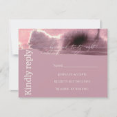 モダンシンプルマウヴ・ダスティバラ 出欠カード (正面)