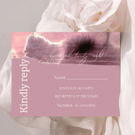 モダンシンプルマウヴ・ダスティバラ 出欠カード