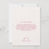 モダンシンプルマゼンタ結婚サンキューカード サンキューカード (裏面)