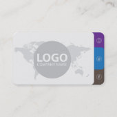 モダンシンプルミニマリストクリーングレープロフェッショナル 名刺 (正面)