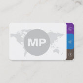 モダンシンプルミニマリストクリーングレープロフェッショナル 名刺 (正面)