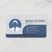 モダンシンプルミニマリストクリーンブループロフェッショナル 名刺 (裏面)