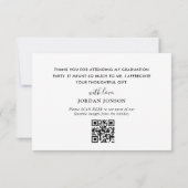 モダンシンプルミニマリストゴールデンブラック卒業 サンキューカード (裏面)