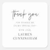 モダンシンプルミニマリストチックサンキュー スクエアシール (正面)