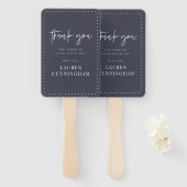 モダンシンプルミニマリストチックサンキュー ハンドファン (正面&裏面)