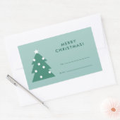 モダンシンプルミニマリストツリーメリークリスマス 長方形シール (封筒)