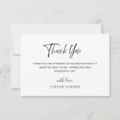 モダンシンプルミニマリスト サンキューカード (裏面)