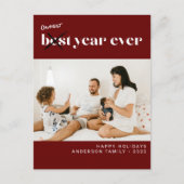 モダンシンプルミニマリストOkayest Year Ever Photo シーズンポストカード (正面)