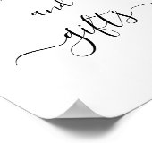 モダンシンプルミニマルなカードとギフト結婚ズ ポスター (角)