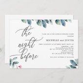 モダンシンプルミニマルなリハーサル 招待状 (正面/裏面)