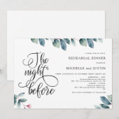 モダンシンプルミニマルなリハーサル 招待状 (正面/裏面)