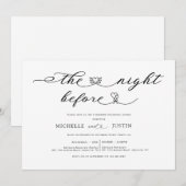 モダンシンプルミニマルなリハーサル 招待状 (正面/裏面)