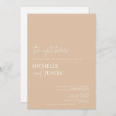 モダンシンプルミニマルなリハーサル 招待状 (正面/裏面)