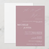 モダンシンプルミニマルなリハーサル 招待状 (正面/裏面)