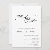 モダンシンプルミニマルなリハーサル 招待状 (正面)