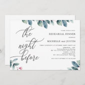 モダンシンプルミニマルなリハーサル 招待状 (正面/裏面)