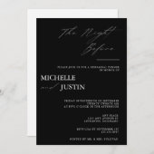 モダンシンプルミニマルなリハーサル 招待状 (正面/裏面)