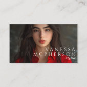 モダンシンプルミニマルなProfessional Photo QRコード 名刺 (正面)