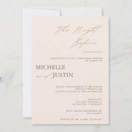 モダンシンプルミニマルのリハーサル 招待状