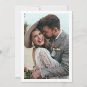 モダンシンプルミニマルエレガント写真 セーブザデート (裏面)