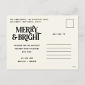 モダンシンプルミニマルカラフル予算 シーズンポストカード (裏面)