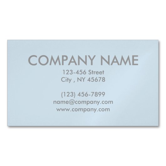 モダンシンプルミニマルガーリーシック氷ブルー マグネット名刺 (正面)